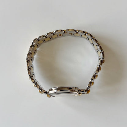 Dior 1990s Octagon Two Tone Gold Plated Watch