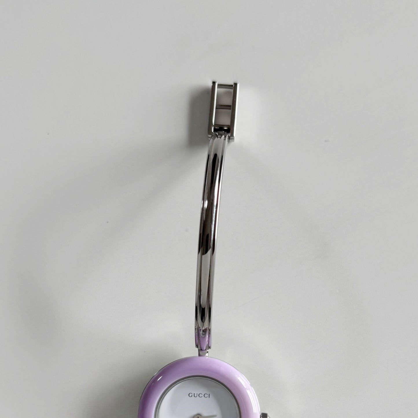 Gucci 1990s Interchangeable Bezel Stainless Steel Bangle Watch with 12 bezels, case