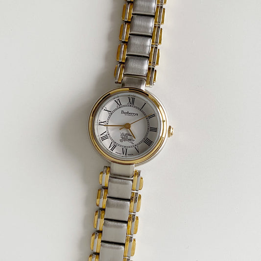 Burberry 1990s Two Tone Watch (Womens)