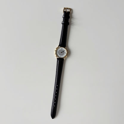Dior 1990s DC Logo Round Dial Gold Plated Watch