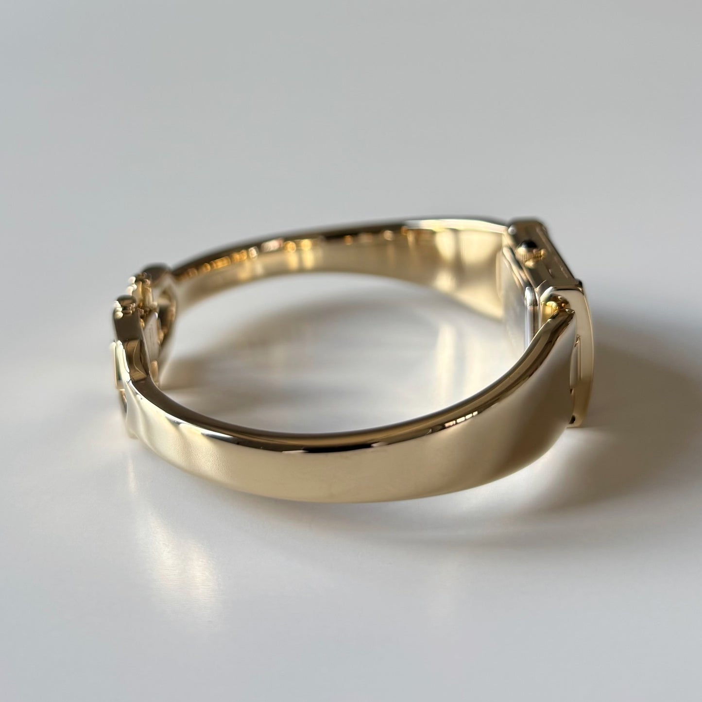 Yves Saint Laurent 1990s Peek-A-Boo Gold Plated Bangle Watch