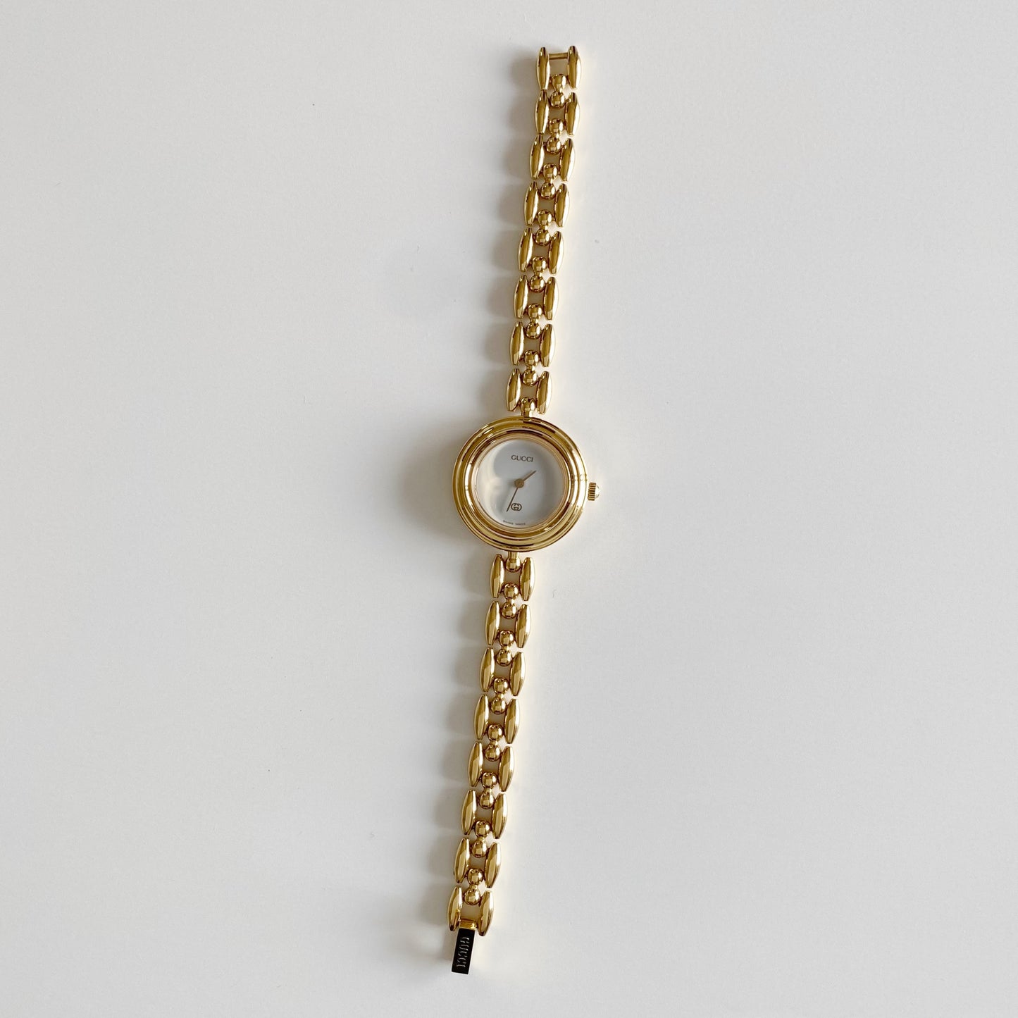 Gucci 1990s Interchangeable Bezel Gold Plated Watch with 6 bezels, case (160mm)