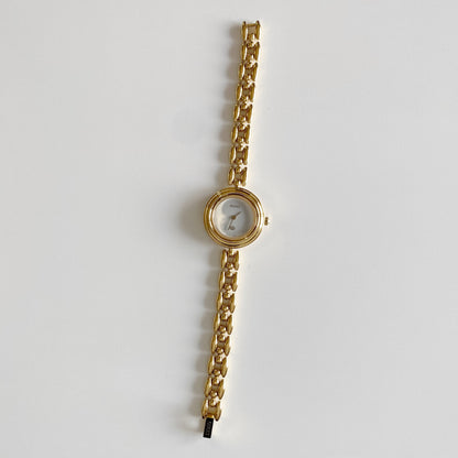 Gucci 1990s Interchangeable Bezel Gold Plated Watch with 6 bezels, case (160mm)
