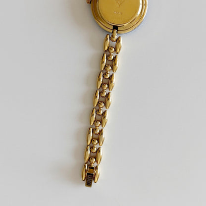 Gucci 1990s Interchangeable Bezel Gold Plated Watch with 6 bezels, case (167mm)