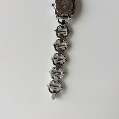 Gucci 1990s White Dial Stainless steel Horsebit Watch