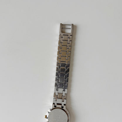 Givenchy 1990s Round Dial Two Tone Watch
