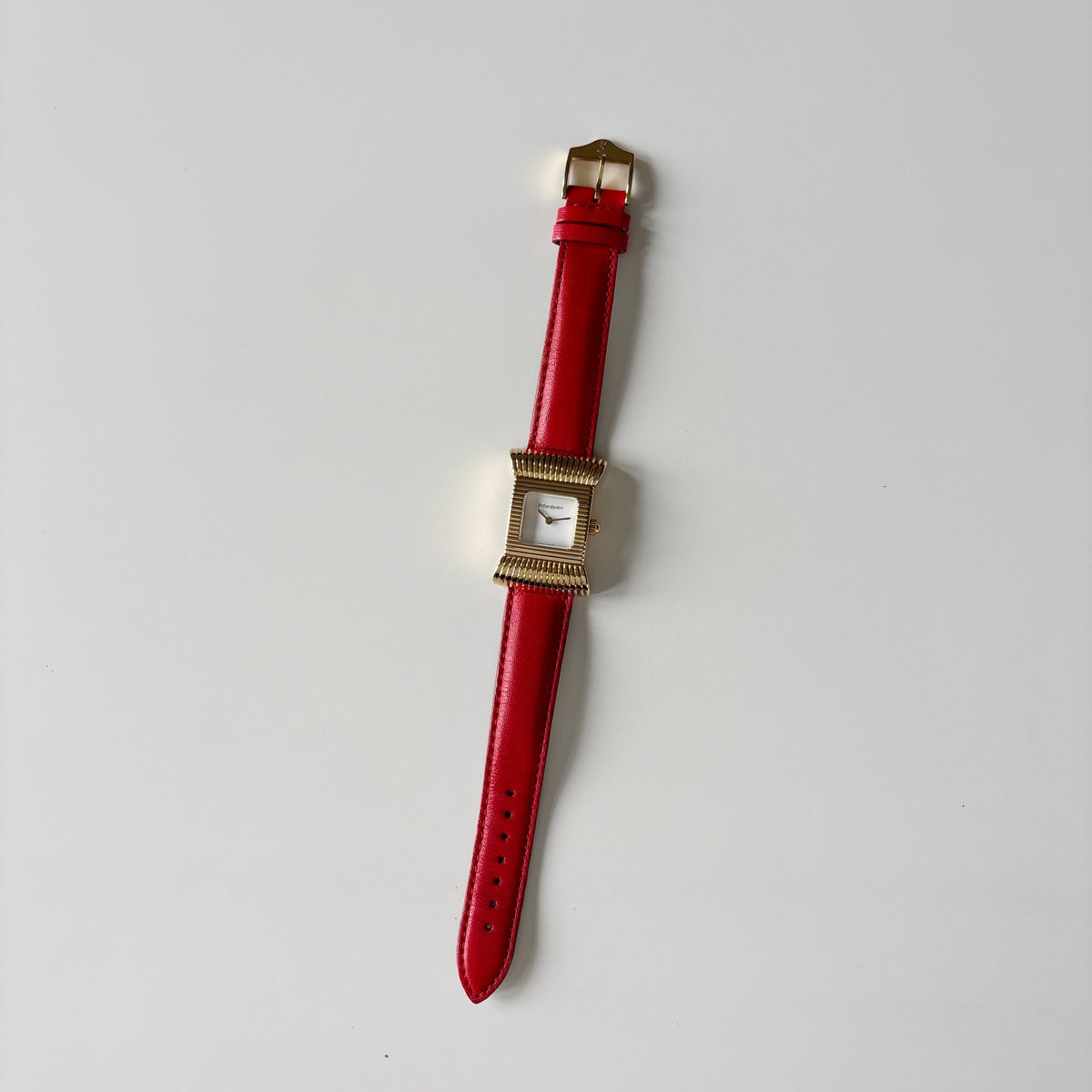 Yves Saint Laurent 1990s Ribbon Gold Plated Watch