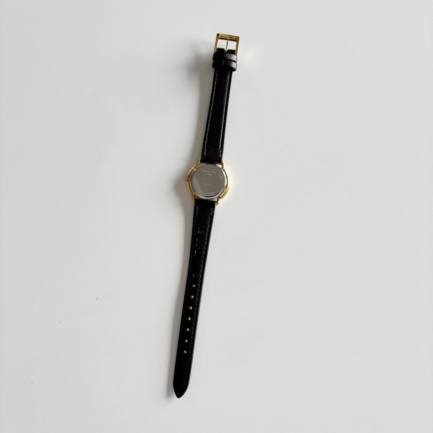 Dior 1990s Seashell Dial Gold Plated Watch
