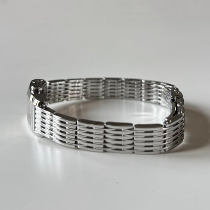 Gucci 1990s Rectangular Dial Silver Watch
