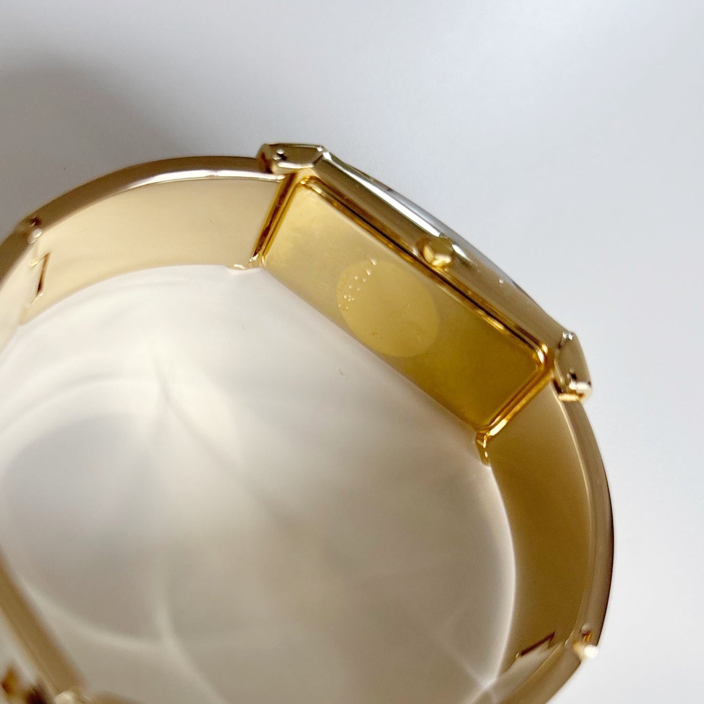 Yves Saint Laurent 1990s Rectangular Dial Gold Plated Watch