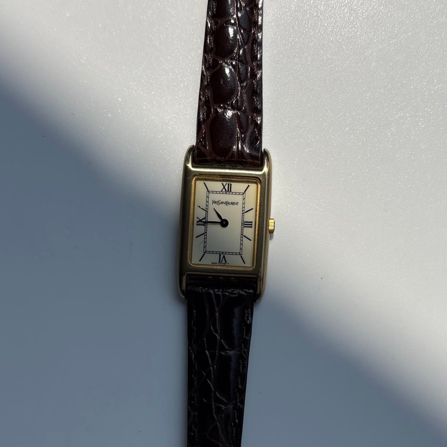 Yves Saint Laurent 1990s Tank Gold Plated Watch