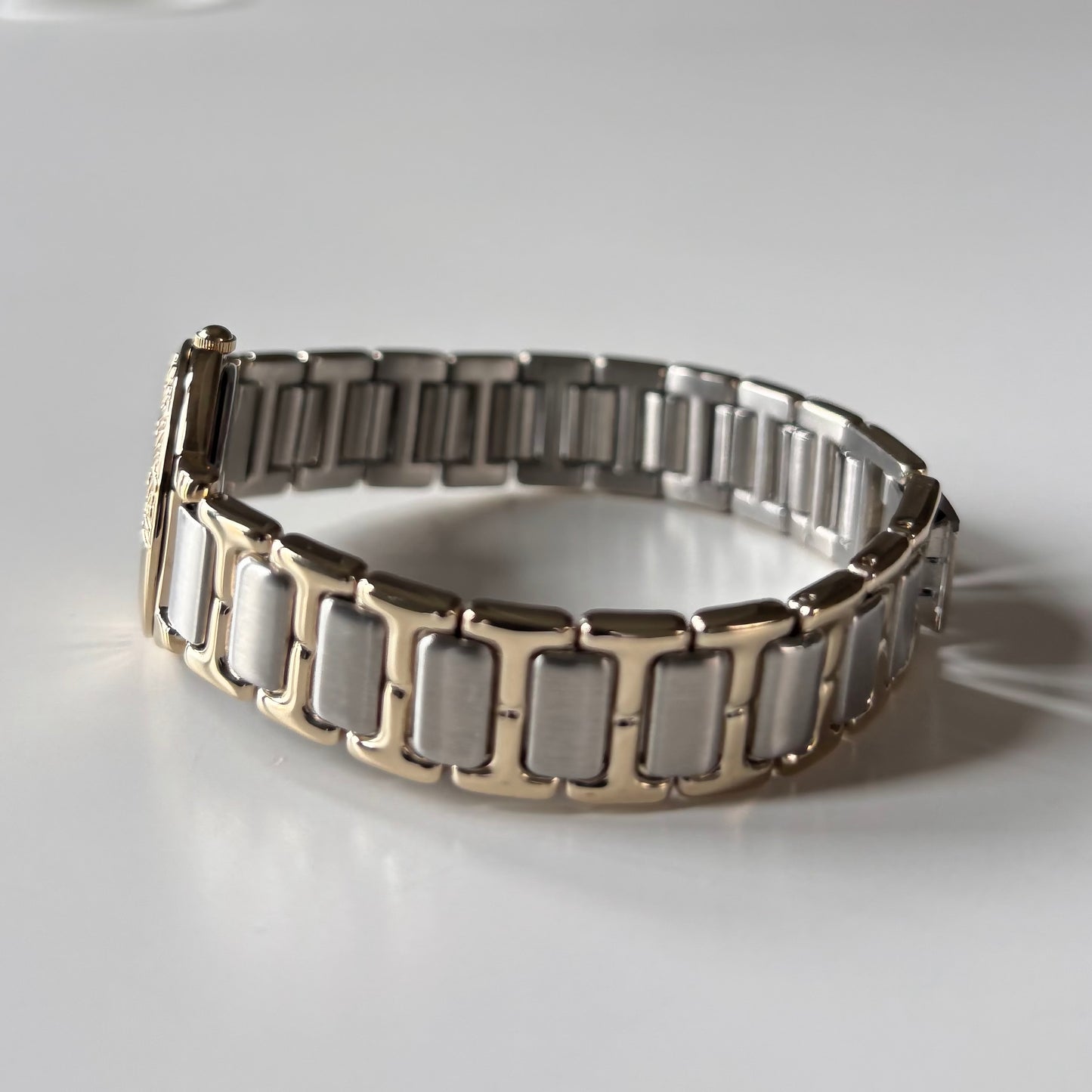 Yves Saint Laurent 1990s Round Dial Two Tone Watch