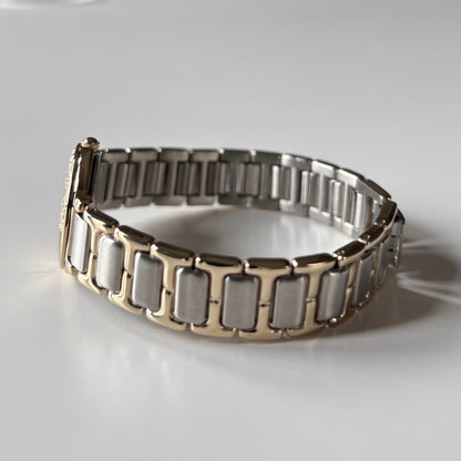 Yves Saint Laurent 1990s Round Dial Two Tone Watch