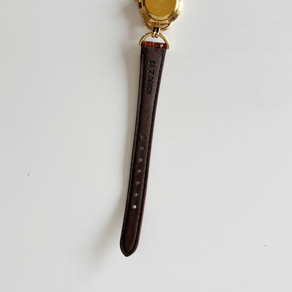 Gucci 1990s Round Dial Gold Plated Watch