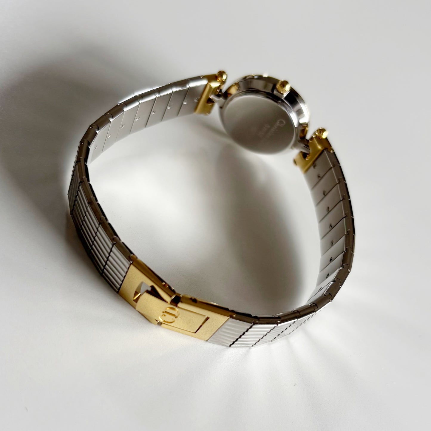 Dior 1990s Navy Dial Gold Plated Two Tone Watch
