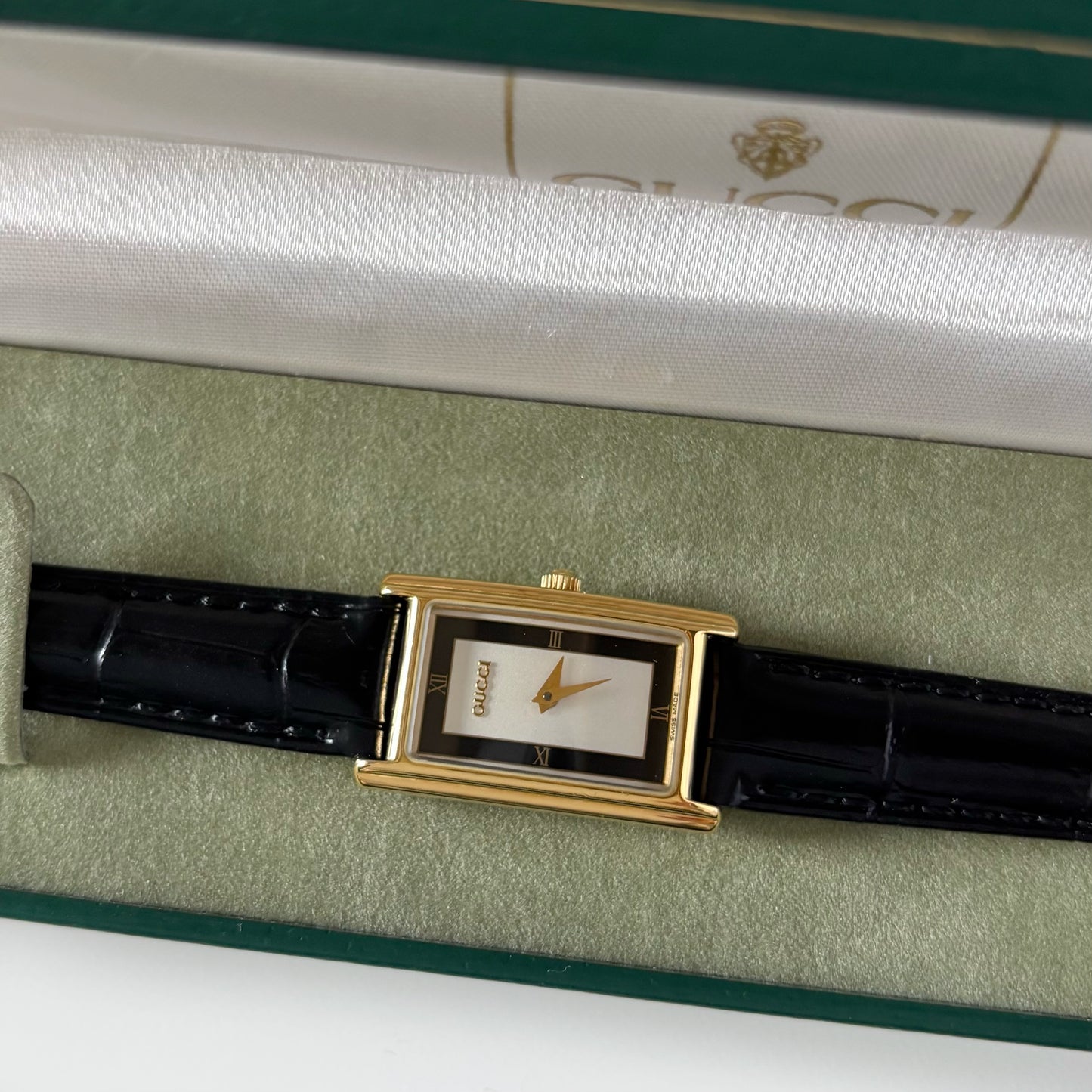 Gucci 1990s Tank Gold Plated Watch