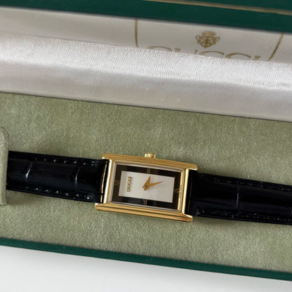 Gucci 1990s Tank Gold Plated Watch
