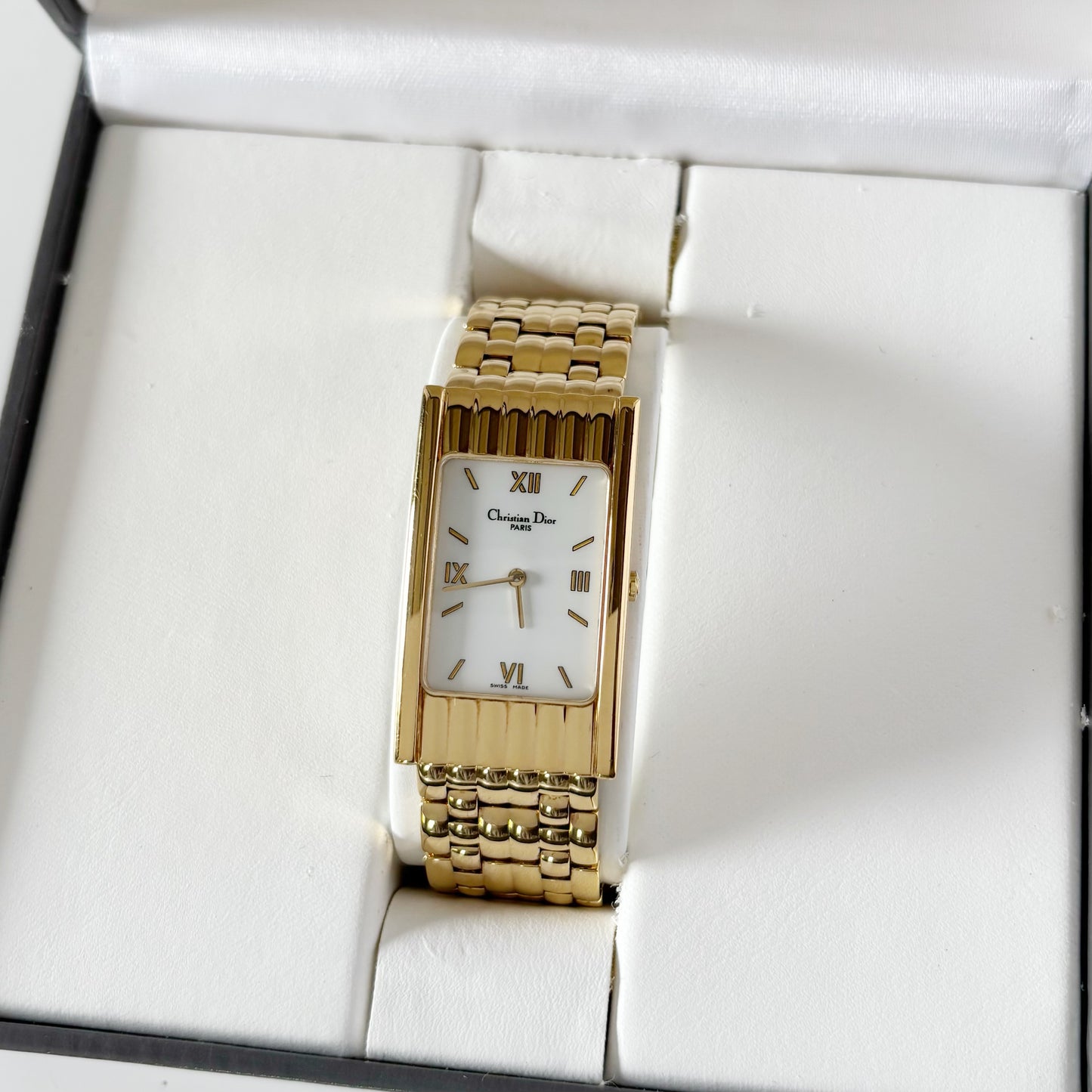 Dior 1990s Tank Gold Plated Watch (Large)