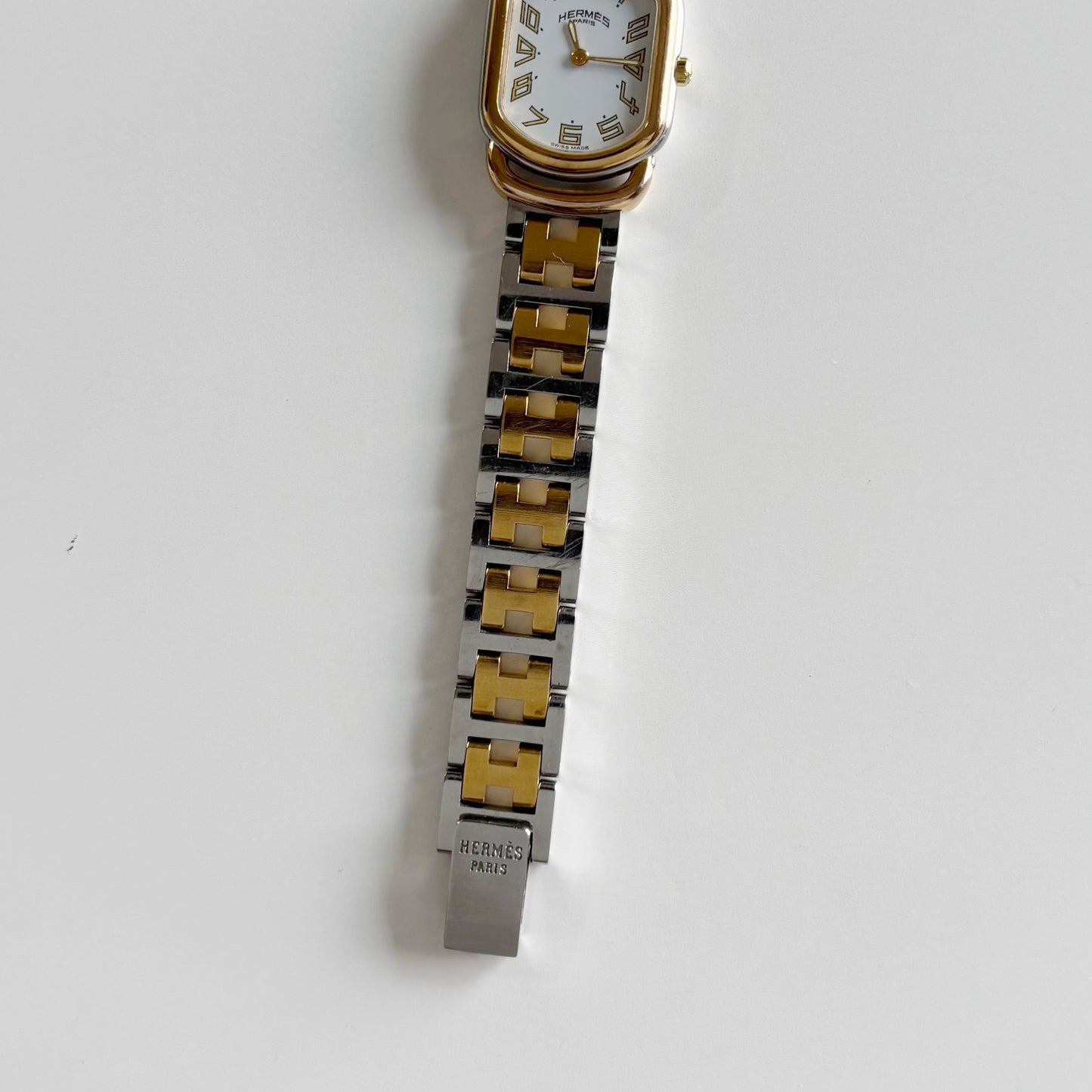 Hermes 1990s Rallye Two Tone Watch