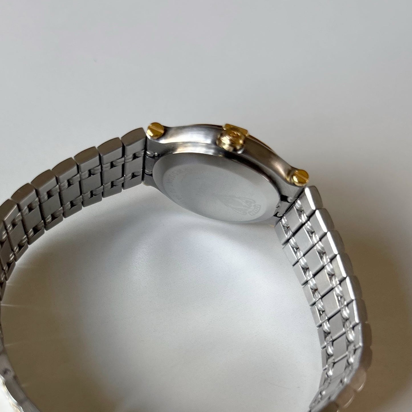 Gucci 1990s Date Round Dial Two Tone Watch