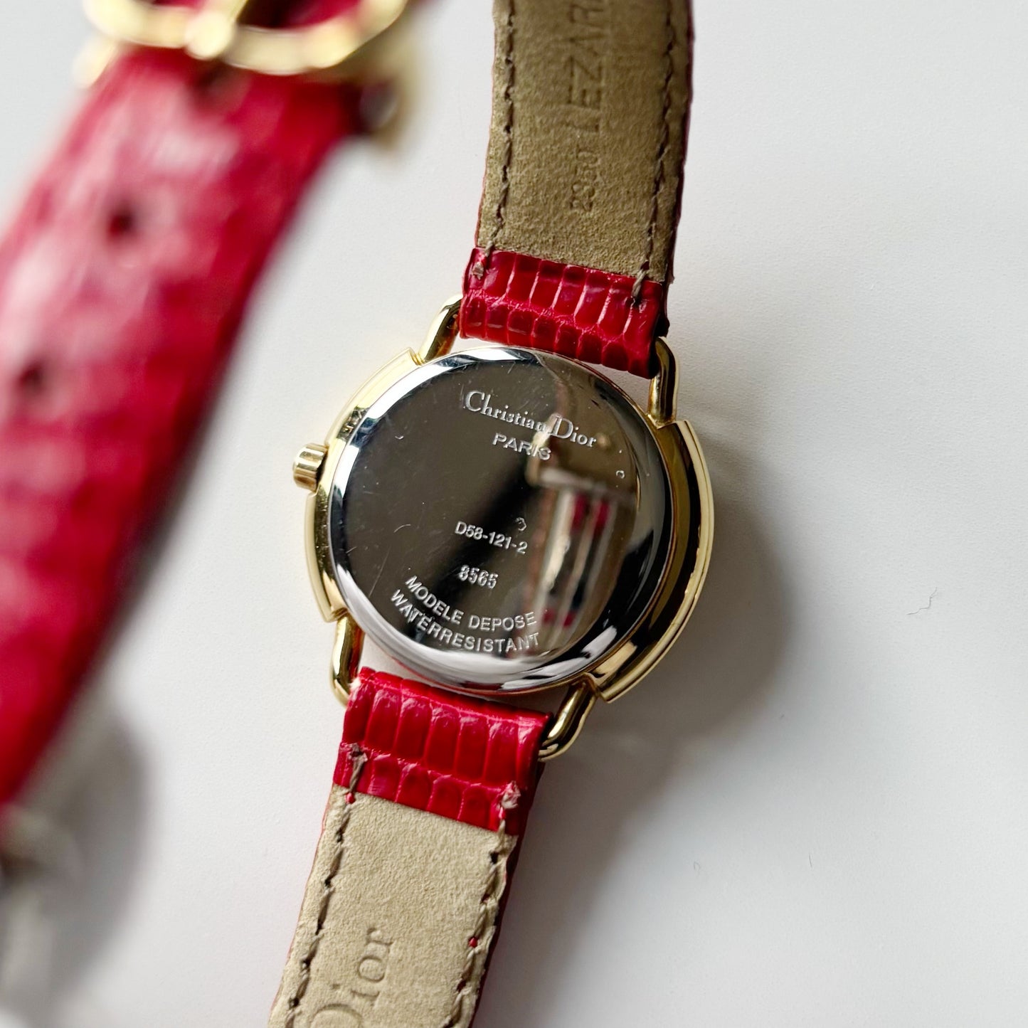 Dior 1990s Seashell Dial Gold Plated Watch