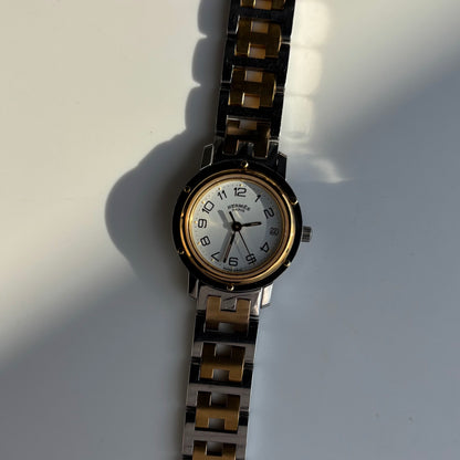 Hermes 1990s Clipper Two Tone Watch