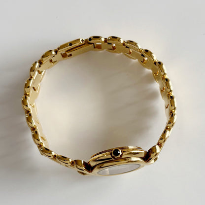 Fendi 1990s Seashell Dial Gold Plated Watch
