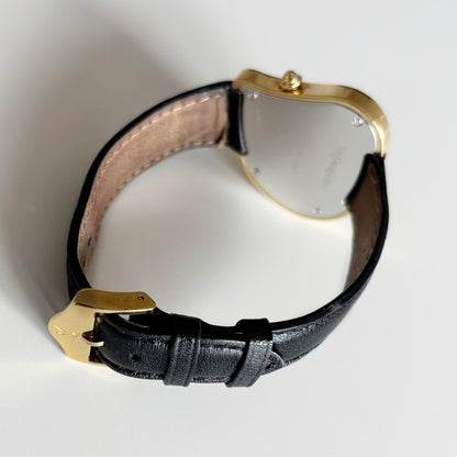 Yves Saint Laurent 1990s Heart Shaped Dial Gold Plated Watch