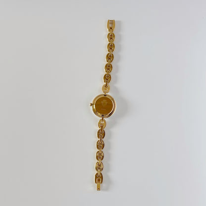 Gucci 1990s Interchangeable Bezel Gold Plated Watch with 6 bezels, case (165mm)