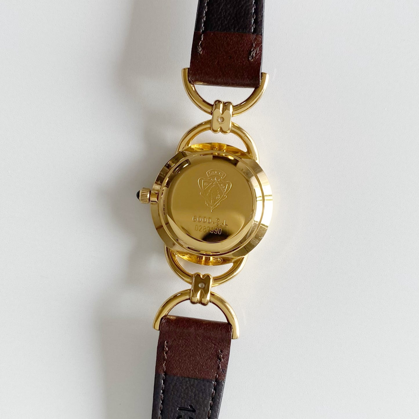 Gucci 1990s Seashell Dial Round Watch
