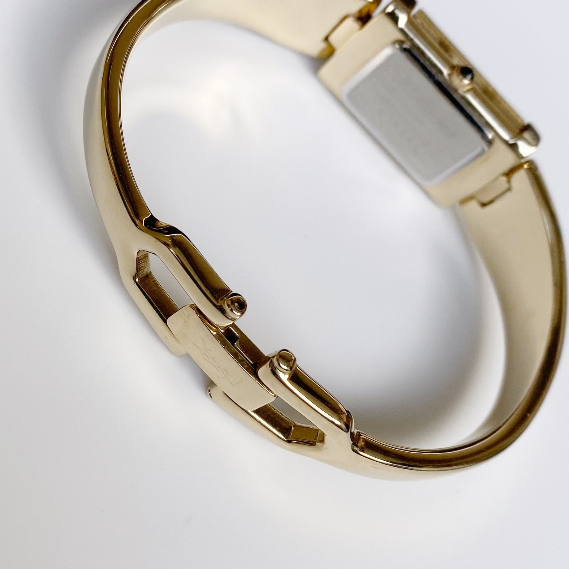 Yves Saint Laurent 1990s Gold Plated Bangle Watch – Lorinaté