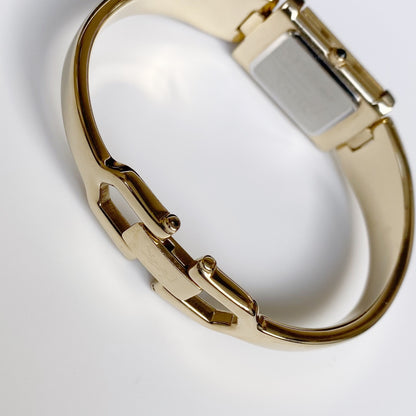 Yves Saint Laurent 1990s Gold Plated Bangle Watch