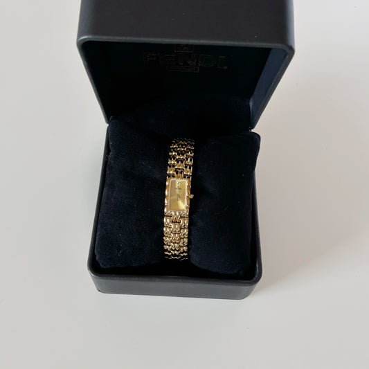 Fendi 1990s Gold Plated Watch