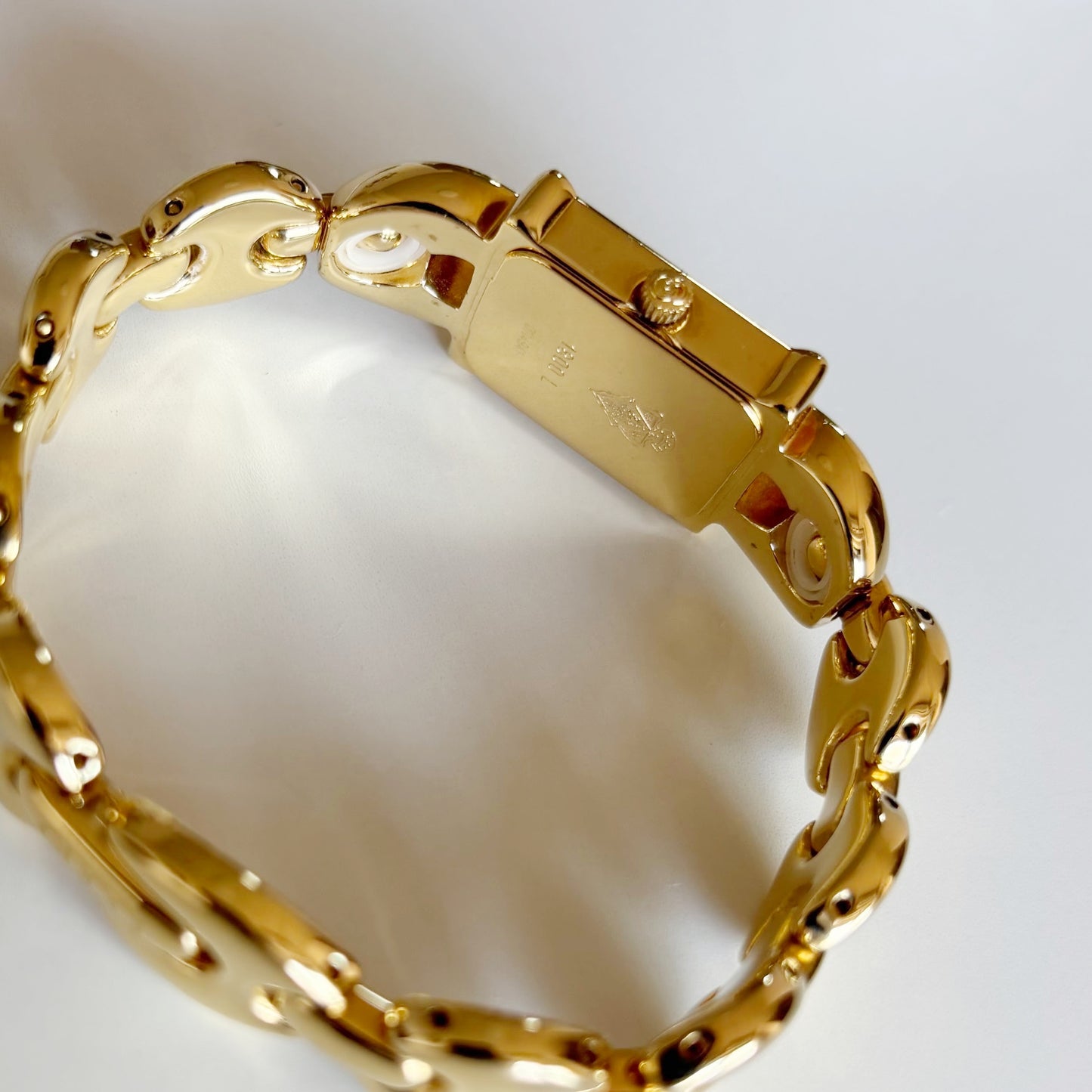 Gucci 1990s Interchangeable Strap Gold Plated Watch with 3 straps, case