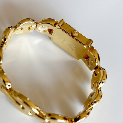 Gucci 1990s Interchangeable Strap Gold Plated Watch with 3 straps, case