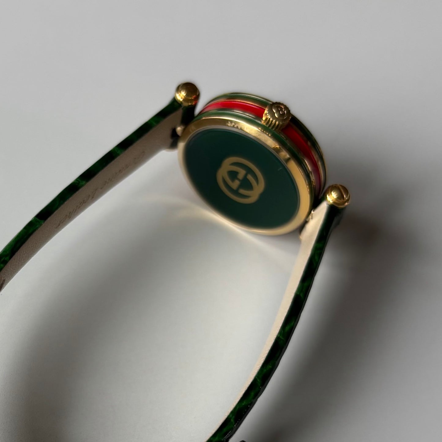 Gucci 1990s Green Dial Sherry Gold Plated Watch