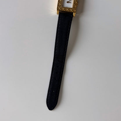 Dior 1990s La Parisienne Interchangeable Strap Gold Plated Watch with 3 straps