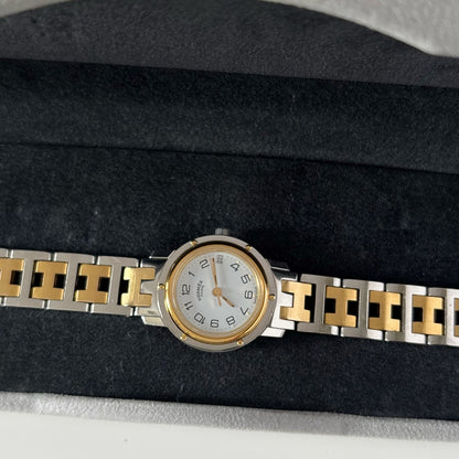 Hermes 1990s Clipper Two Tone Watch