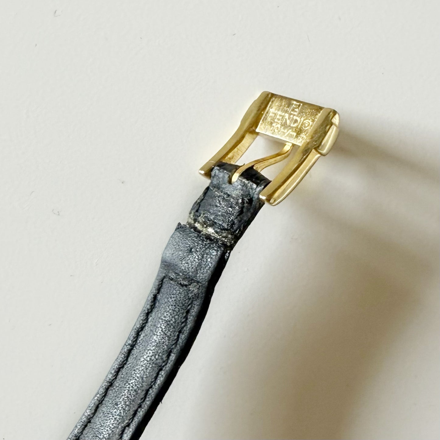 Fendi 1990s Interchangeable Belt Gold Plated Watch with 5 straps, case