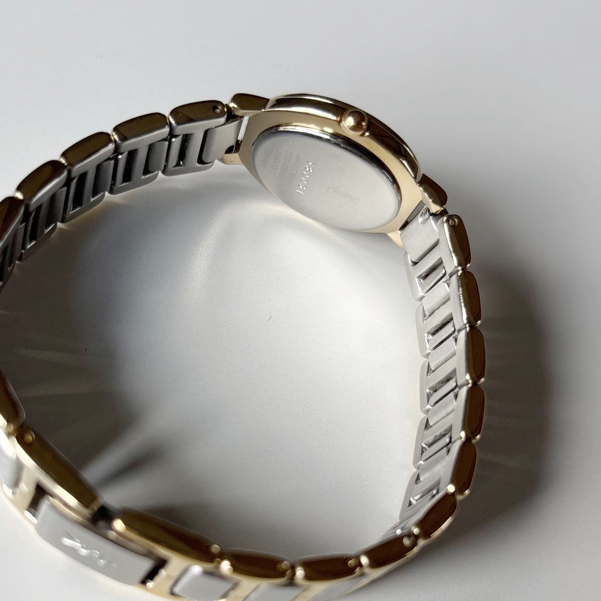 Yves Saint Laurent 1990s Cream Round Dial Two-Tone Gold-Plated Watch