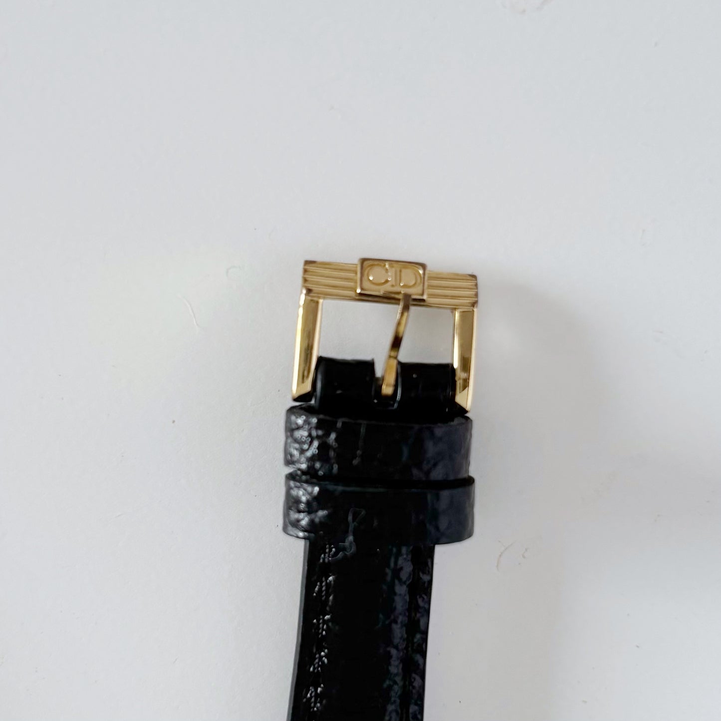 Dior 1990s Tank CD Logo Gold Plated Watch