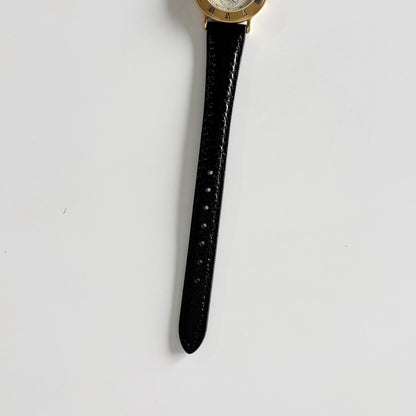 Gucci 1990s Sub second Round Dial Gold Plated Watch