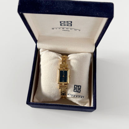 Givenchy 1990s Tank Gold Plated Watch