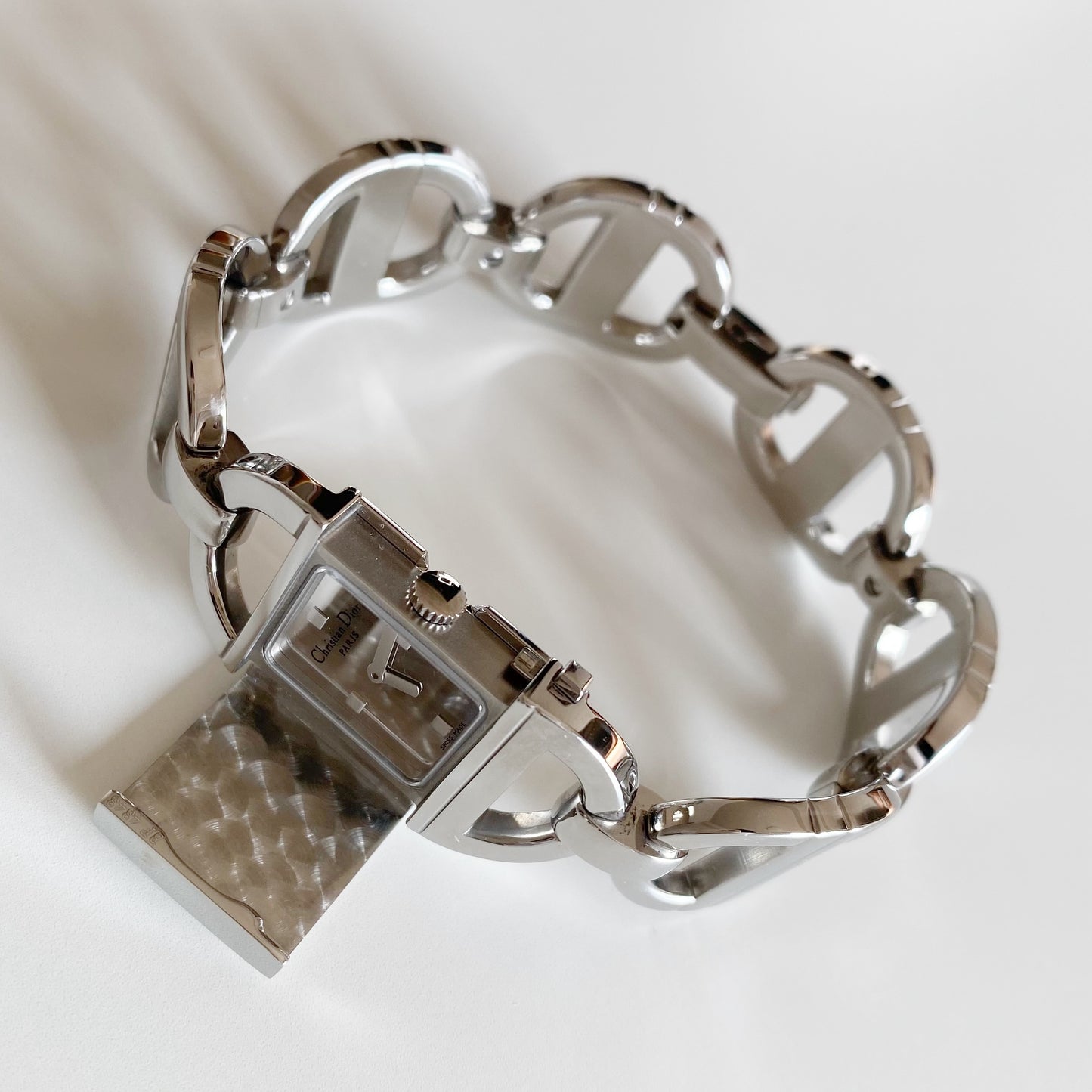 Dior Early 2000s Pandiora Mirror Dial Stainless steel Watch
