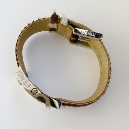 Fendi 1990s Gyro Rotating Face Pony Hair Watch