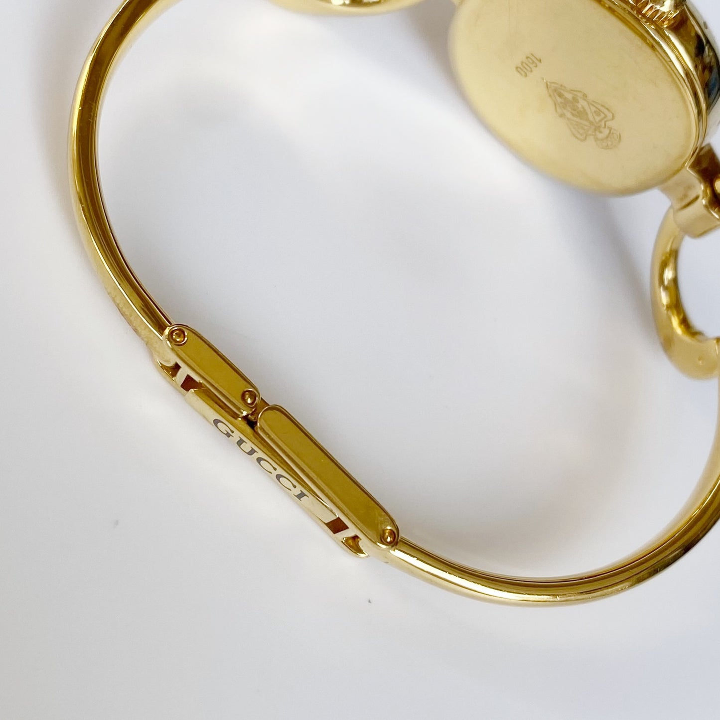 Gucci 1990s Gold Plated Bangle Watch (Small)