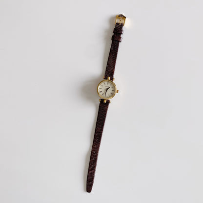 Gucci 1990s Gold Plated Round Watch