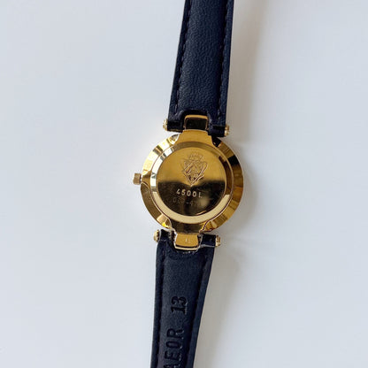 Gucci 1990s Round Dial Two Tone Watch