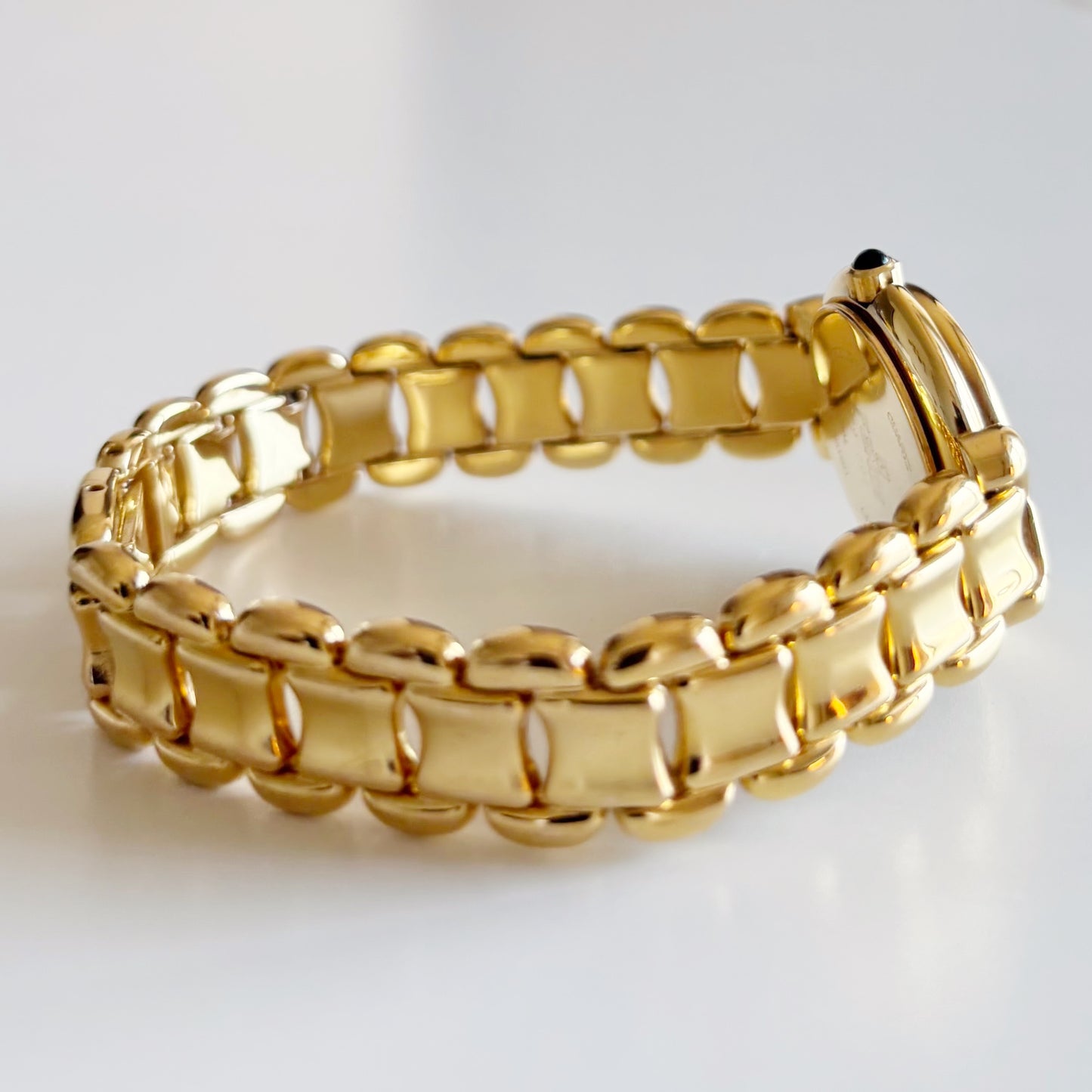 Fendi 1990s Seashell Dial Gold Plated Watch