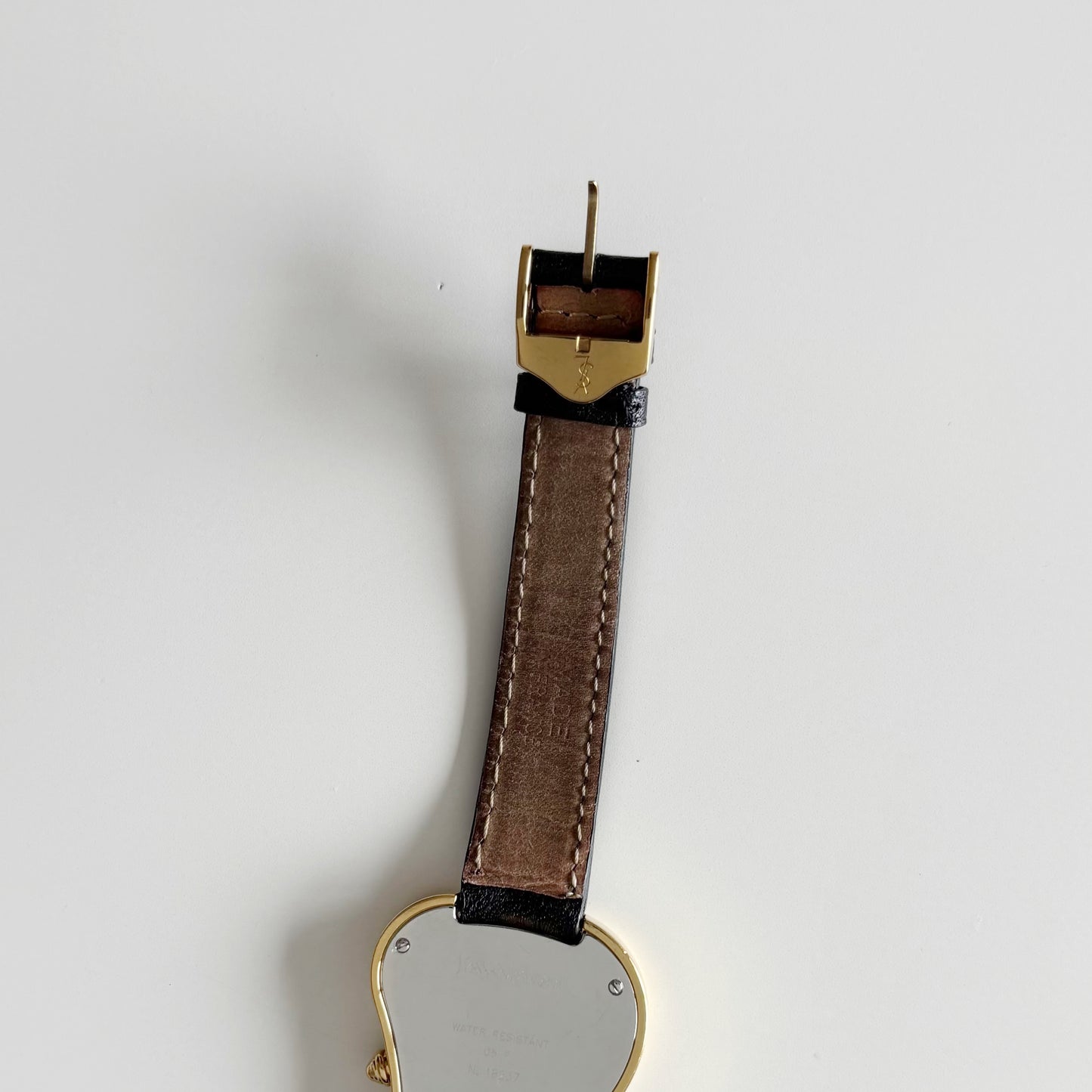 Yves Saint Laurent 1990s Heart Shaped Dial Gold Plated Watch